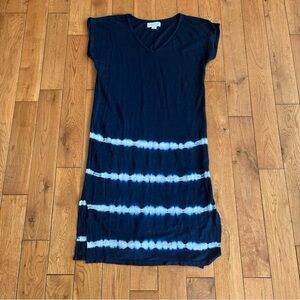 Velvet by Graham & Spencer Navy Tie-Dye Midi Dress - Size XS
